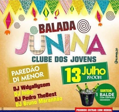 Dia 13 de junho acontece a Balada Junina em Pindaré – Mirim