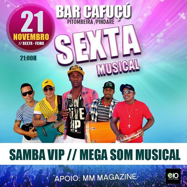 É hoje! Samba Vip no Bar Cafuçú em Pindaré – Mirim