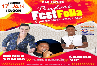 Neste domingo tem mais uma edição do ‘Pindaré Fest Folia’ em frente ao Bar Cafuçu, em Pindaré