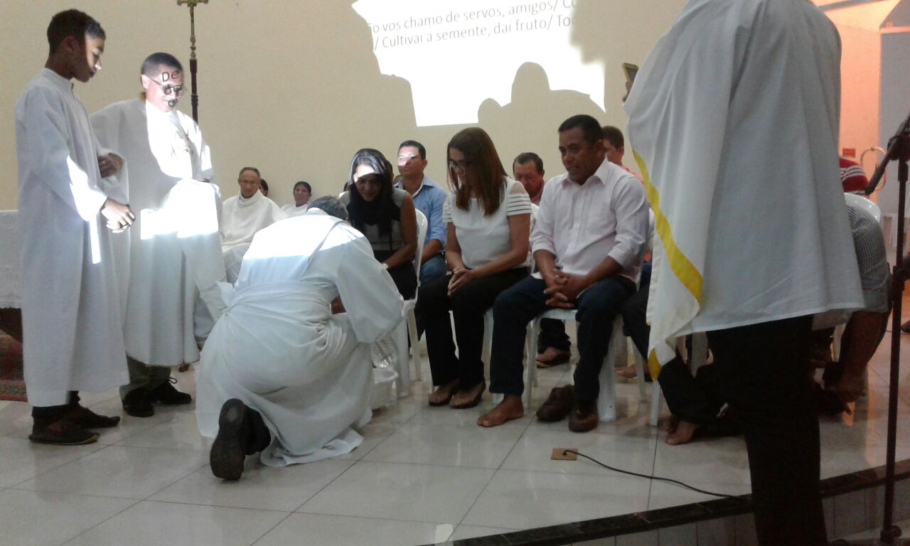 Vereadores participam da celebração da Missa do Lava-Pés em Pindaré Mirim