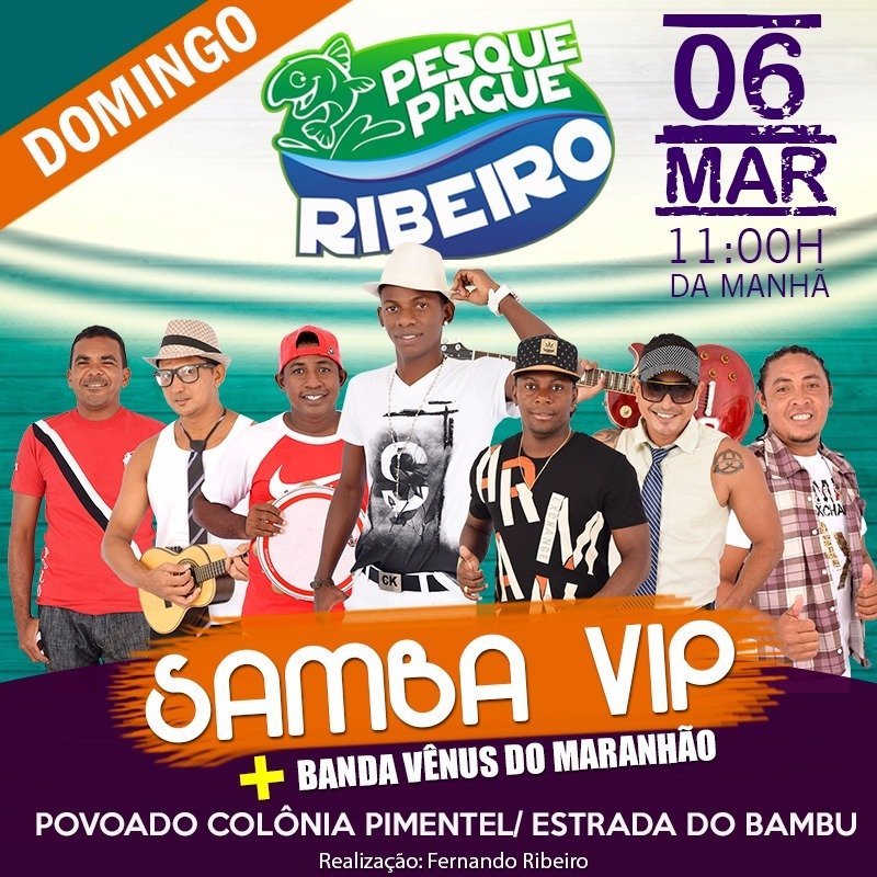 Neste domingo tem Samba Vip no Pesque Pague Ribeiro