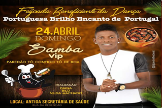 Dia 24 de abril acontece feijoada beneficente com o grupo Samba Vip em Pindaré