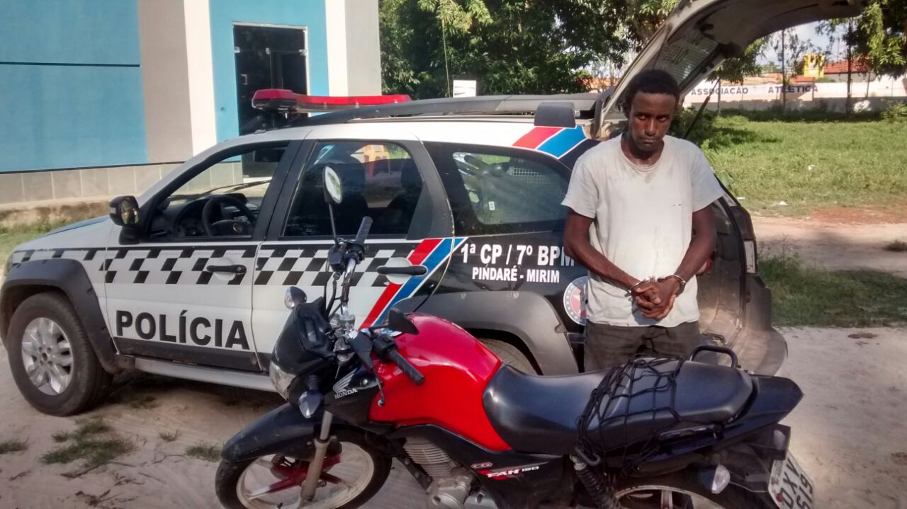 Com auxílio de rastreamento, Polícia Militar recupera em Pindaré moto furtada em São Luís