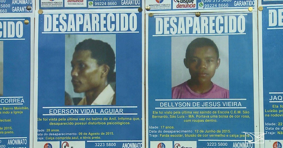 Quase 20 pessoas desapareceram em 2016 no MA, diz Disque-Denúncia