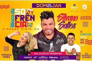 Dia 21 de janeiro tem o show do cantor Silvano Salles em Pindaré Mirim