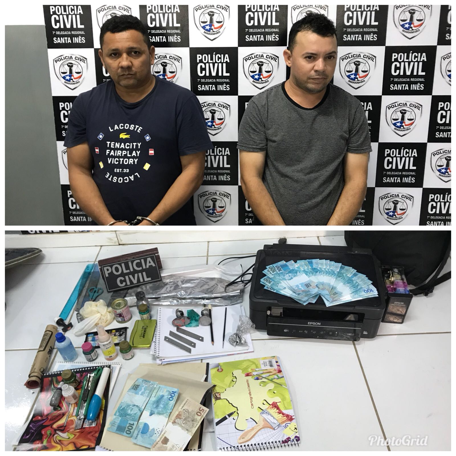 Polícia Civil prende suspeitos de fabricar e comercializar dinheiro falso em Santa Inês