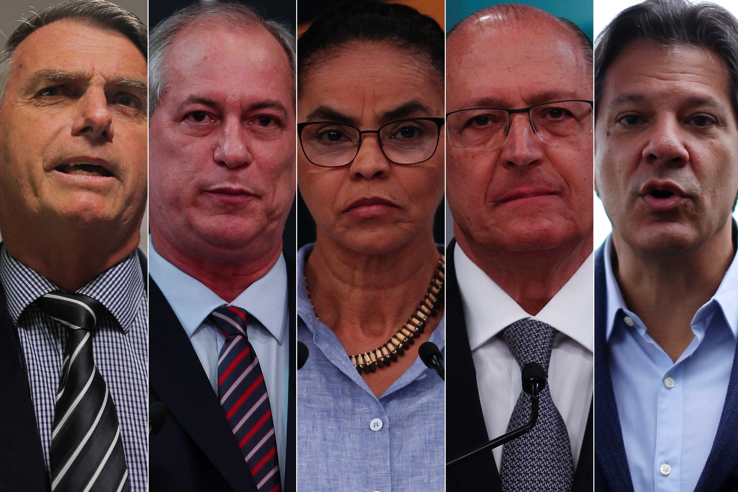 Pesquisa Datafolha para presidente: Bolsonaro, 35%; Haddad, 22%; Ciro, 11%; Alckmin, 8%; Marina, 4%
