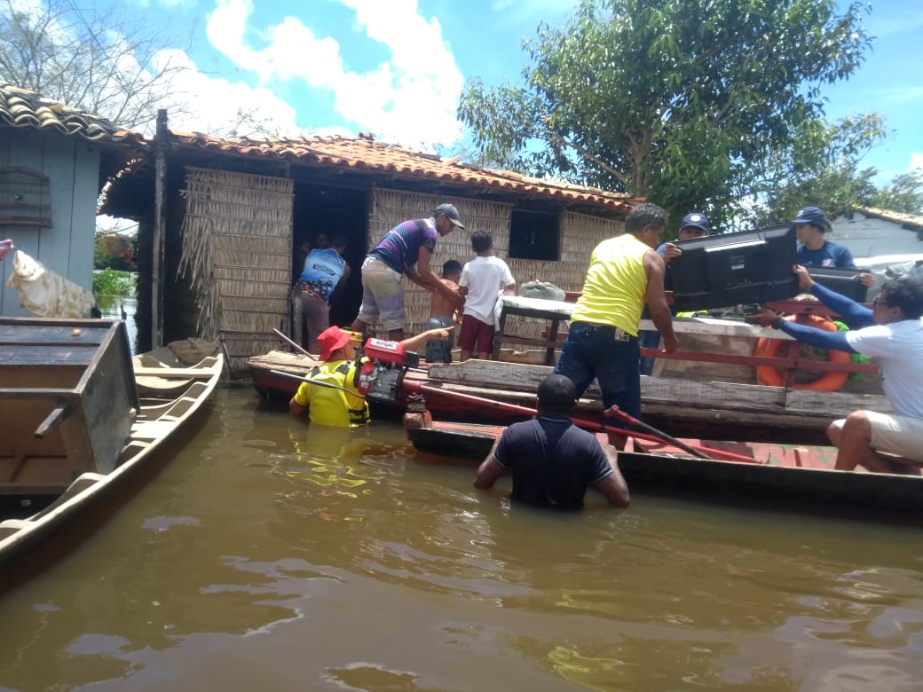 Corpo de Bombeiros divulga dados de famílias atingidas pelo grande volume de água do Rio Pindaré