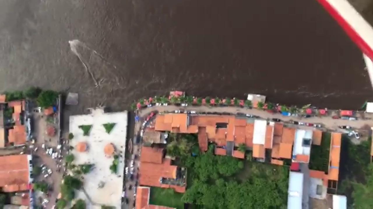 Vídeo: Imagens aéreas mostram a maior cheia dos últimos 10 anos do Rio Pindaré