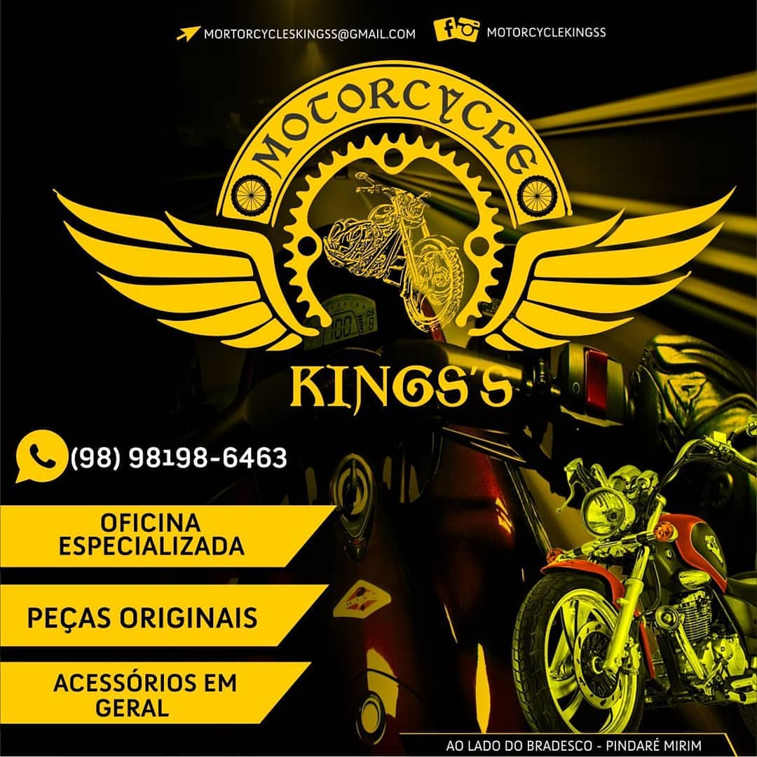 Peças, acessórios e oficina especializada para motos em Pindaré é na loja Motorcycle Kings’s