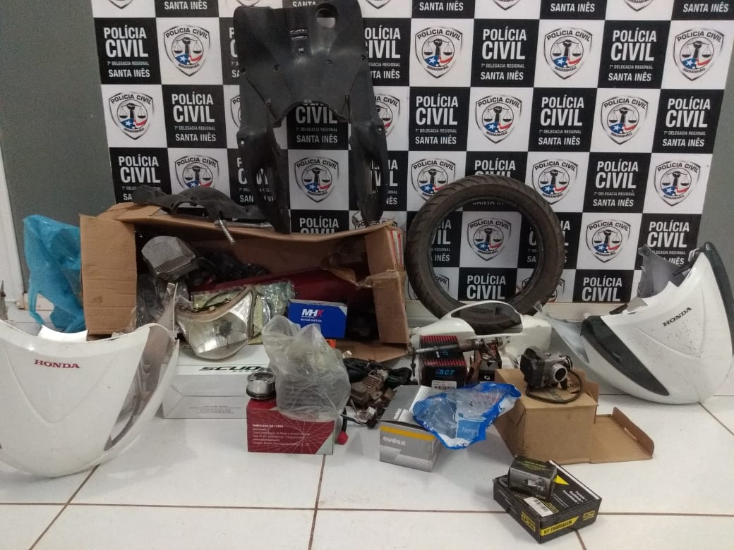 Polícia Civil prende suspeito de desmanche de motos roubadas em Santa Inês