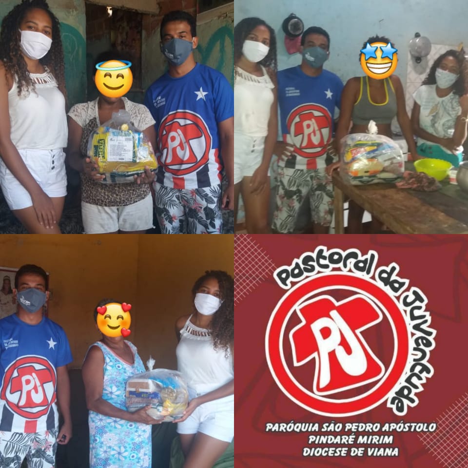 Pindaré: Pastoral da Juventude finaliza campanha solidária com distribuição de cestas básicas