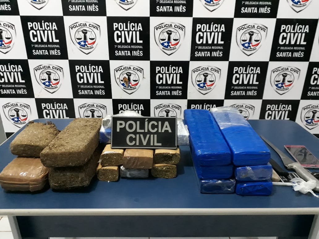Polícia Civil apreende mais de 13kg de maconha em Santa Inês