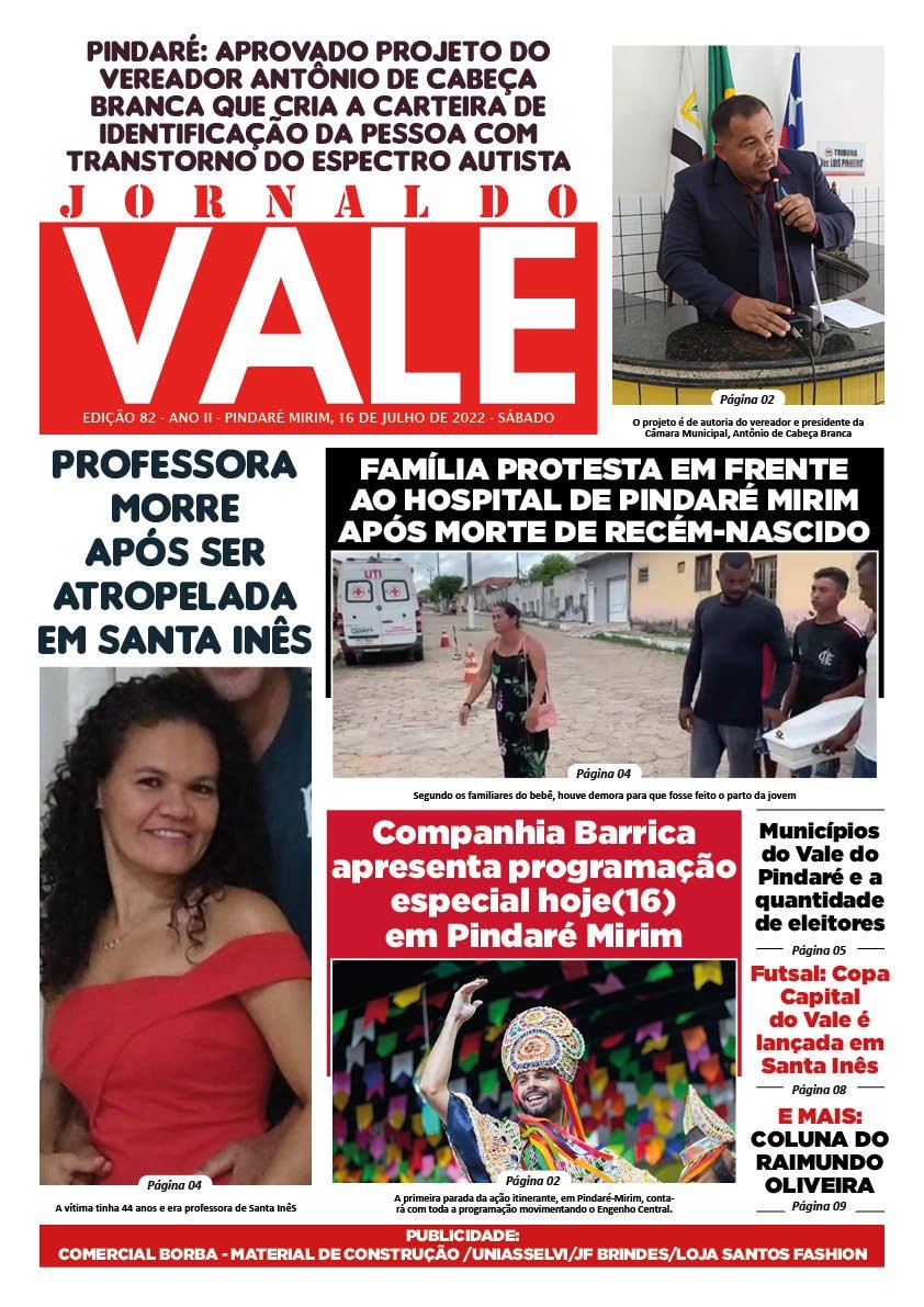 Confira a edição do Jornal do Vale deste sábado, dia 16 de julho
