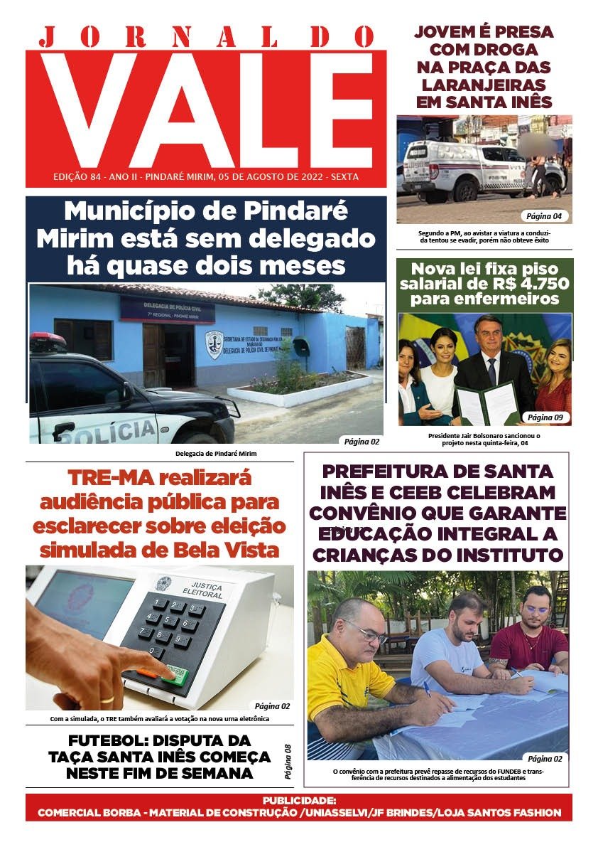 Confira a edição 084 do Jornal do Vale